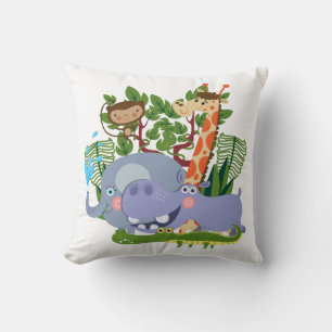 Coussin Les animaux de Safari mignons