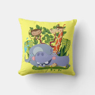 Coussin Les animaux de Safari mignons