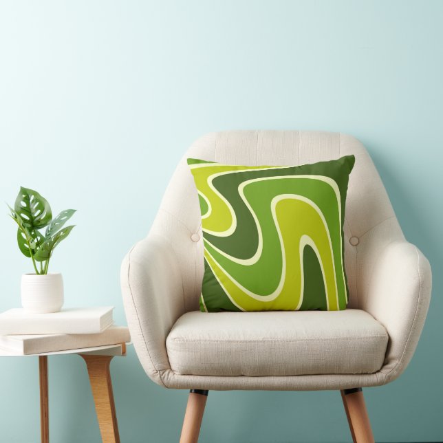 Coussin les années 70 conception de lave Abstraite rétro (Chaise)