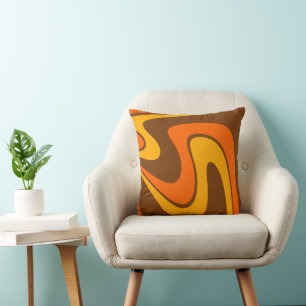 Coussin les années 70 conception de lave Abstraite rétro