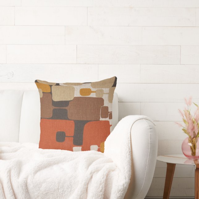 Coussin les années 70 géométrique rétro (Canapé)