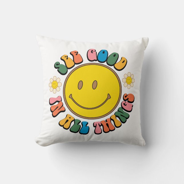 Coussin les années 70 Retro Hippie Sublimation Pack (Recto)