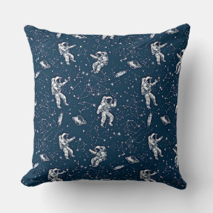 Coussin Les astronautes parmi les étoiles et les zodiacs