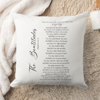 Coussin Les Béatitudes Matthieu 5:2-12 Écriture biblique