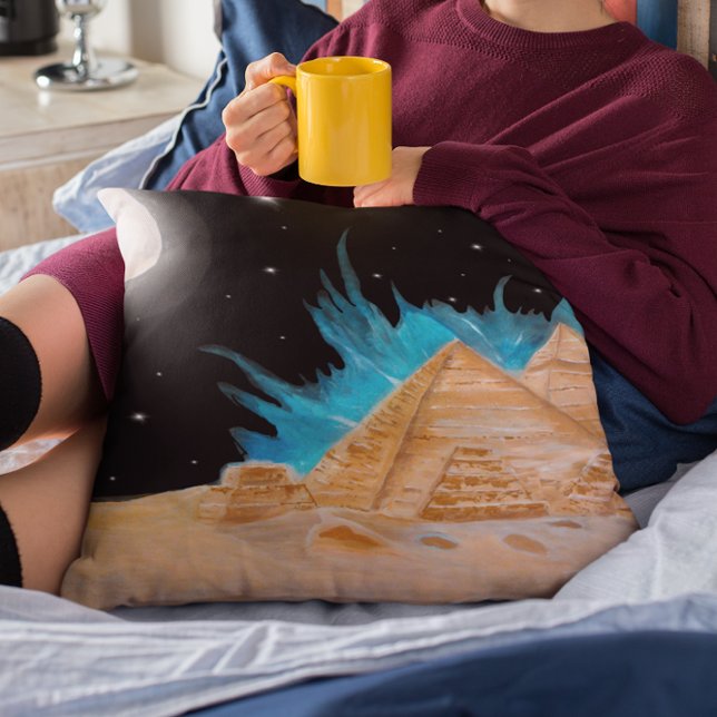 Coussin Les belles pyramides égyptiennes sous les étoiles (Créateur téléchargé)