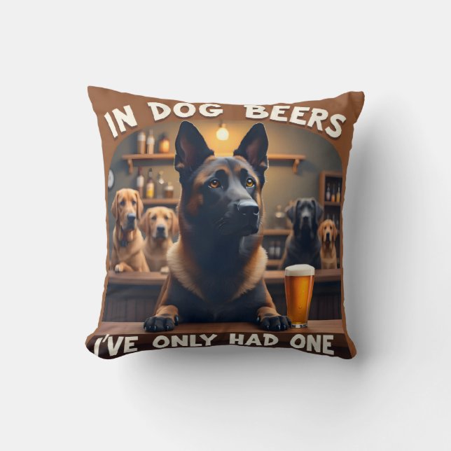 Coussin Les bières de chien jettent l'oreiller (Recto)