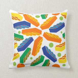 Coussin Les blocs constitutifs de l'enfant "lancer" sur le