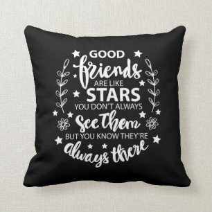 Coussin Les Bons Amis Sont Comme Des Étoiles