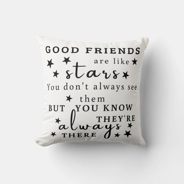 Coussin Les bons amis sont comme des étoiles : Art de cita (Recto)