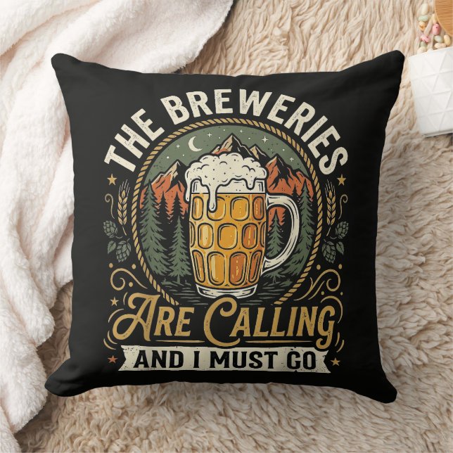 Coussin Les brasseries appellent et je dois y aller (Couverture)