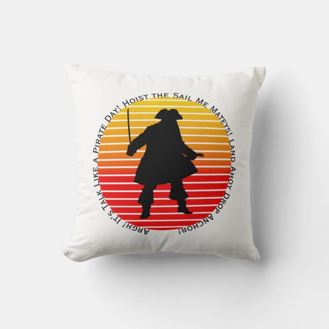 Coussin Les Buccaneers à vapeur parlent comme une journée  (Recto)