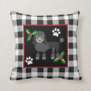 Coussin Les caniches Festin Noirs de Noël