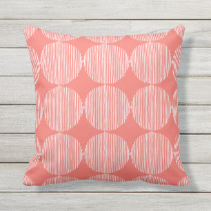 Coussin Les carrés géométriques primitifs vivent corail