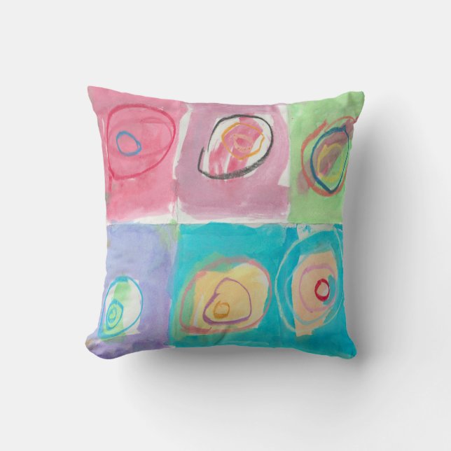 Coussin Les cercles concentriques de Charlotte (Recto)