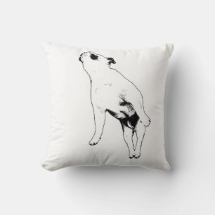 Coussin Les chants s'estompent, le chiot en paix