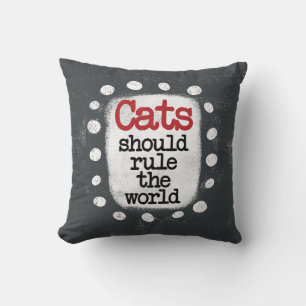 Coussin Les Chats Devraient Diriger Le Monde De L'Oreiller