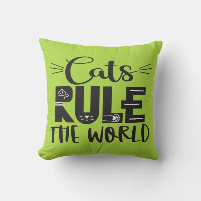 Coussin Les chats dominent le monde des chuchotements à la (Recto)