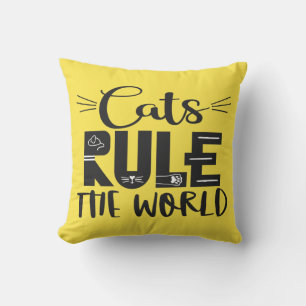 Coussin Les chats dominent le monde des chuchotements à la