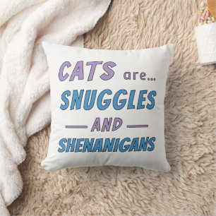Coussin Les chats sont des câlins et des espiègleries