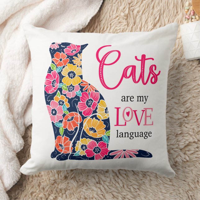 Coussin Les chats sont mon langage d'amour (Couverture)