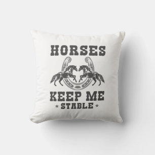 Coussin Les chevaux me maintiennent stable