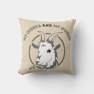 Coussin LES CHÈVRES SONT MON MONDE   par TotallyGoatally™