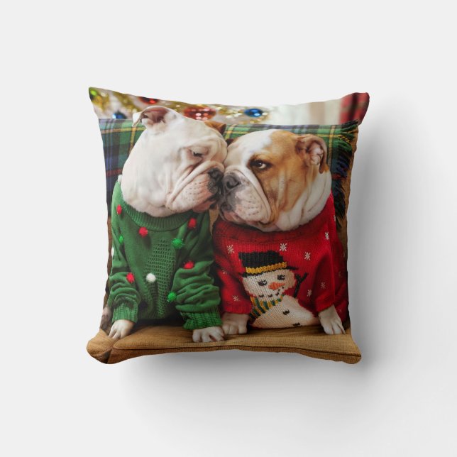 Coussin Les chiens errants de Noël (Recto)