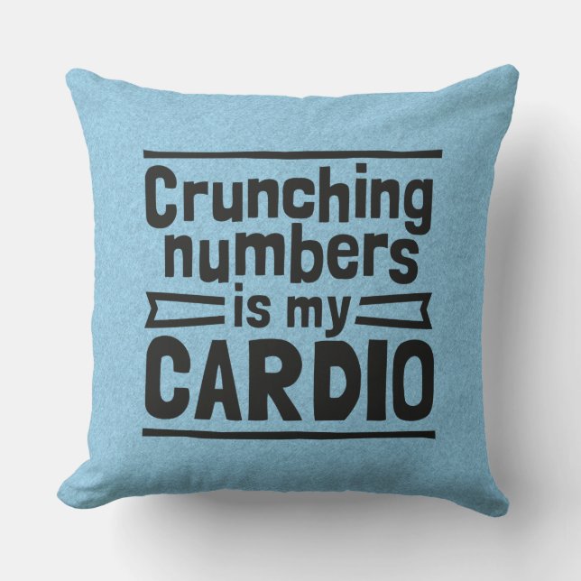 Coussin Les Chiffres De Crunching Est Mon Cardio (Recto)