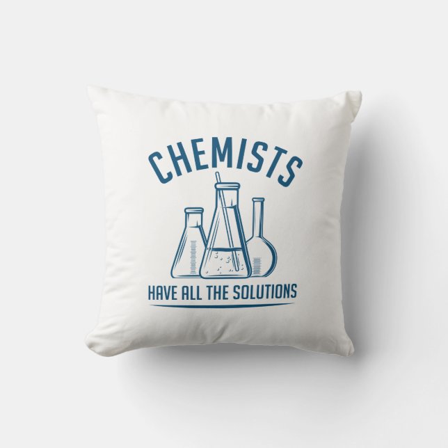 Coussin Les Chimistes Ont Toutes Les Solutions (Recto)
