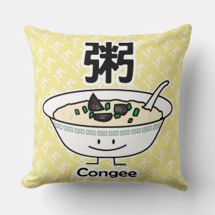 Coussin Les Chinois de bol de gruau de gruau de riz de