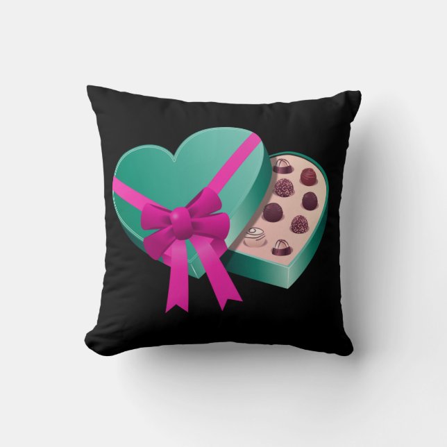 Coussin Les chocolats jettent de l'oreiller. (Recto)