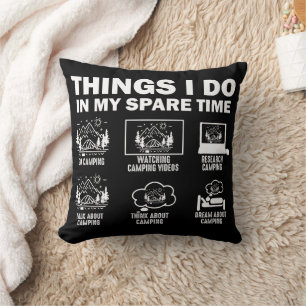 Coussin Les Choses Que Je Fais Dans Mon Camping De Temps L