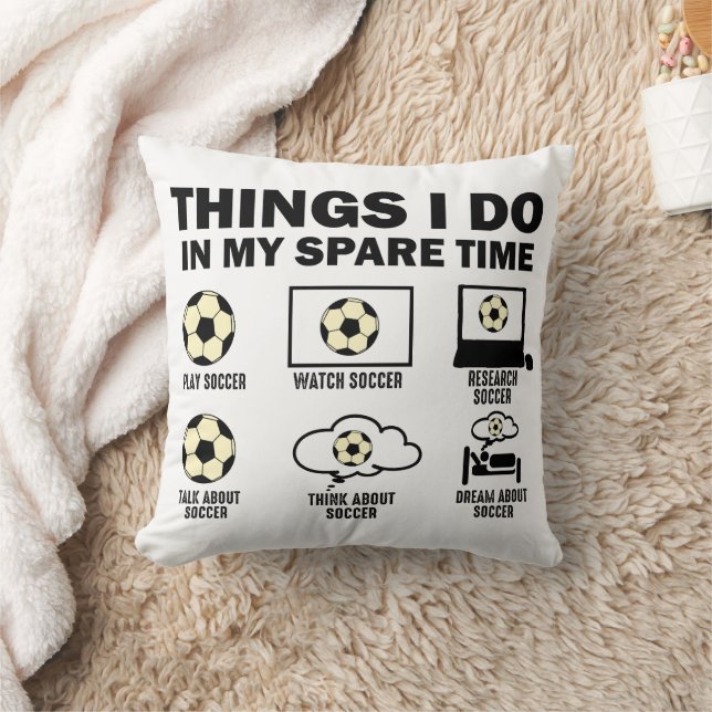 Coussin Les Choses Que Je Fais Dans Mon Soccer De Temps Li (Couverture)