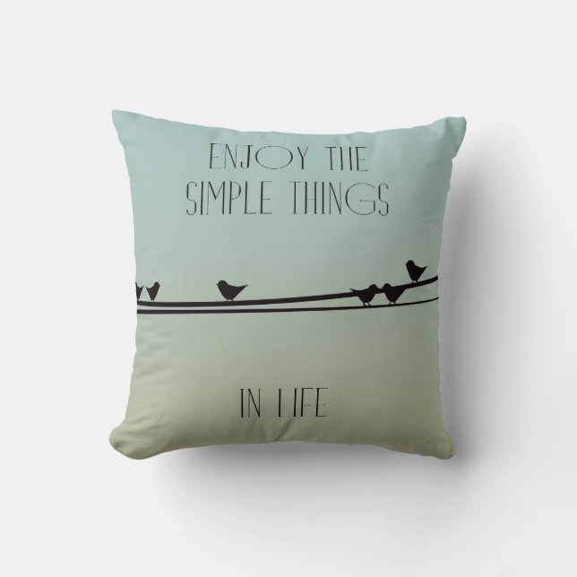 Coussin Les choses simples Oiseaux (Recto)