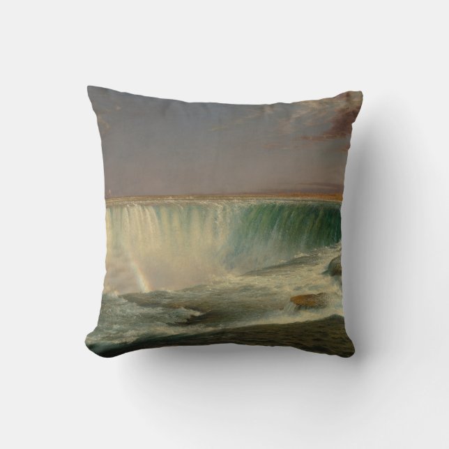 Coussin Les chutes du Niagara par Frederic Edwin Church (Recto)