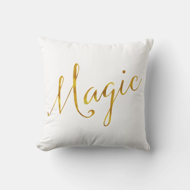 Coussin Les citations magiques de feuille d'or de Faux de (Recto)