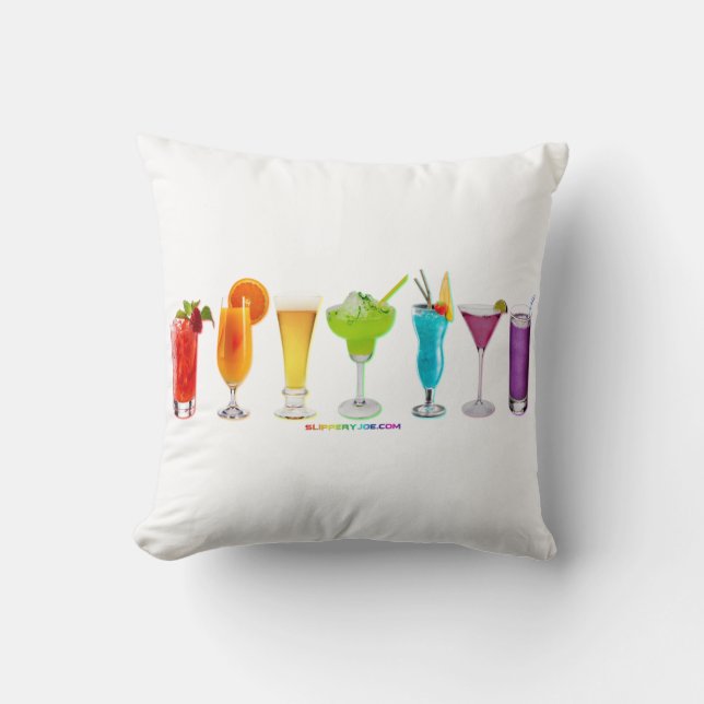 Coussin Les cocktails alcoolisés de SlipperyJoe pour la co (Recto)