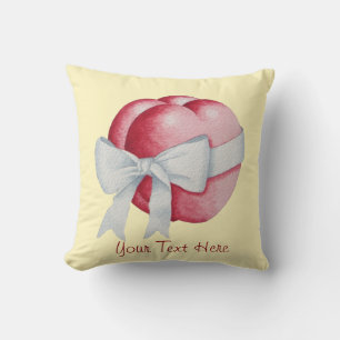Coussin les coeurs attachés avec l'art blanc d'arc de