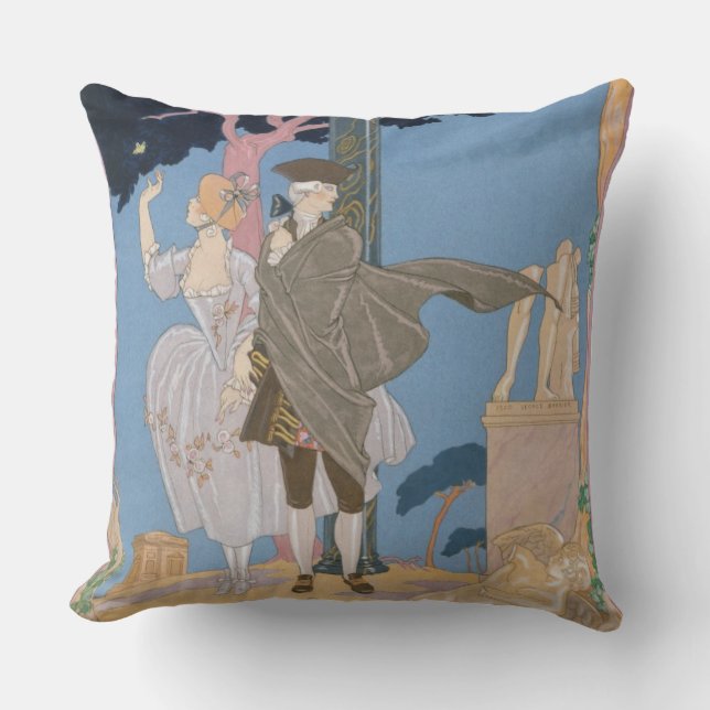 Coussin Les coeurs brisés, statues cassées, illustration (Recto)