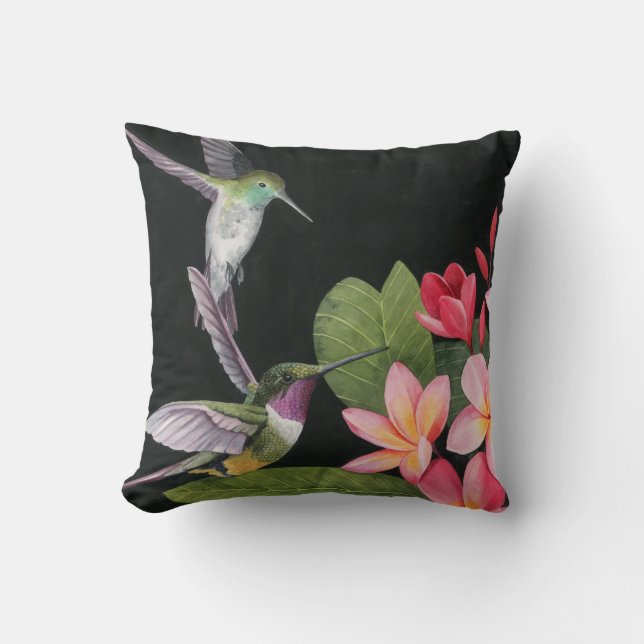 Coussin Les colibris de la Plumeria (Recto)