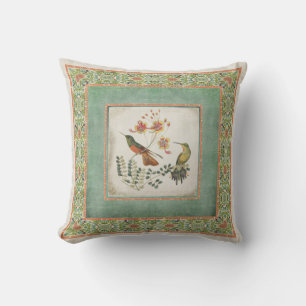Coussin Les colibris vintages n de Chinoiserie fleurit le