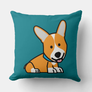 Coussin Les Corgis de corgi poursuivent le Pembroke
