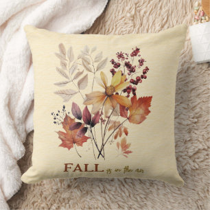 Coussin Les couleurs d'automne tombent dans le bouquet de