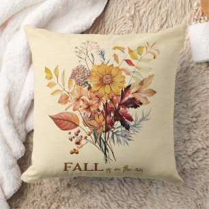 Coussin Les couleurs d'automne tombent dans le bouquet du