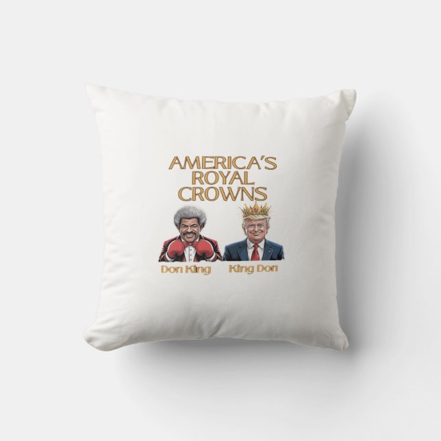 Coussin Les Couronnes d'Amérique et graphique de don (Recto)