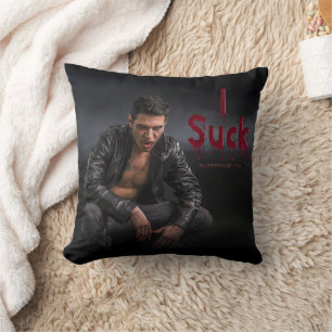 Coussin Les crocs de la silhouette vampirique pâle d'Hallo