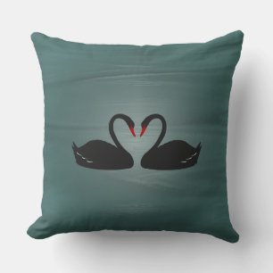Coussin Les cygnes noirs lancent l'oreiller