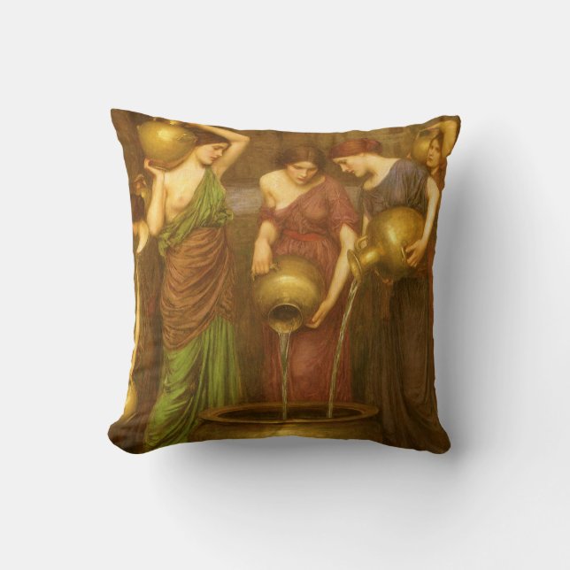 Coussin Les Danaides par John William Waterhouse (Recto)