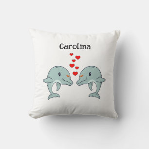 Coussin Les dauphins, totalement mignons, s'aiment