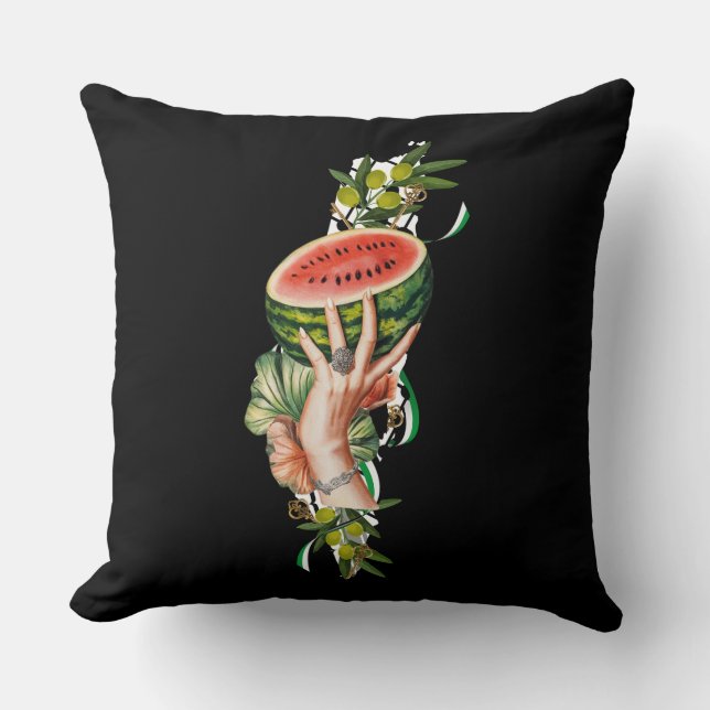 Coussin Les éléments palestiniens traditionnels en palesti (Recto)